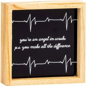 Motivational 4 x 4 inch Wood Decorative Sign